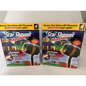 Star Shower Motion Laser Lights Projector Red And Green Lights Christmas 2 Pack